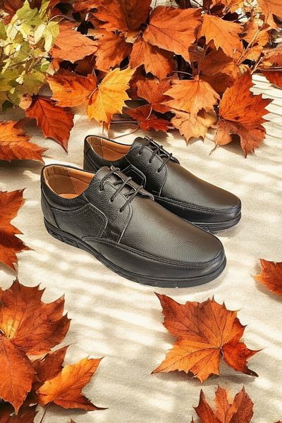 ERN SHOES Pantofi ortopedici de iarnă pentru bărbați din piele naturală - talpă din cauciuc
