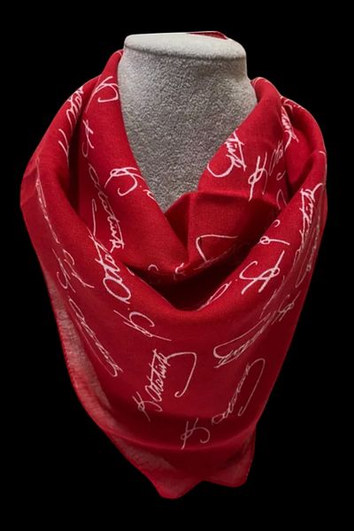 ARASKO Ataturk Signed Cotton Bandana Scarf - October 29 Republic Day Accessory