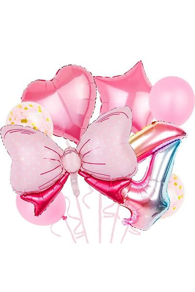 DÜVENCİ TİCARET Age Balloon Set with Bow Folio
