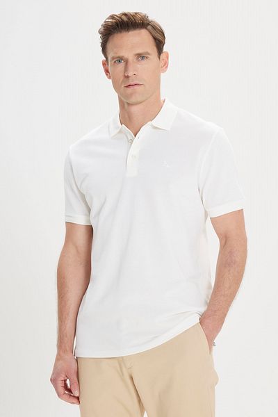 ALTINYILDIZ CLASSICS Tricou cu mânecă scurtă, 100% bumbac, cu mânecă scurtă, alb, slim fit