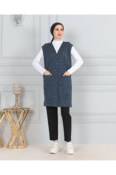 nacar çarşı Vestă de damă, lungă, subțire, din bumbac pieptănat, cu buzunare,...