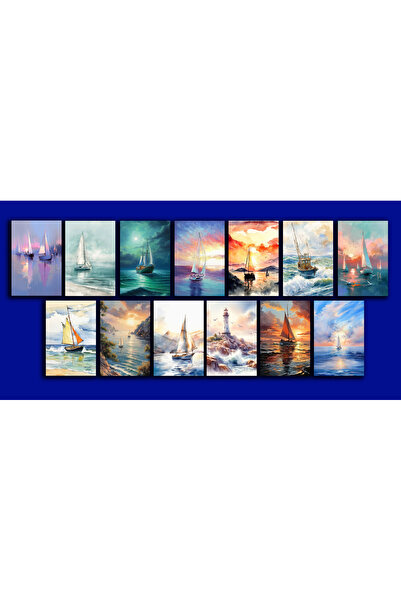 TELLGRAF مجموعة بطاقات بريدية تحت عنوان البحر (10x15 سم 13 قطعة)