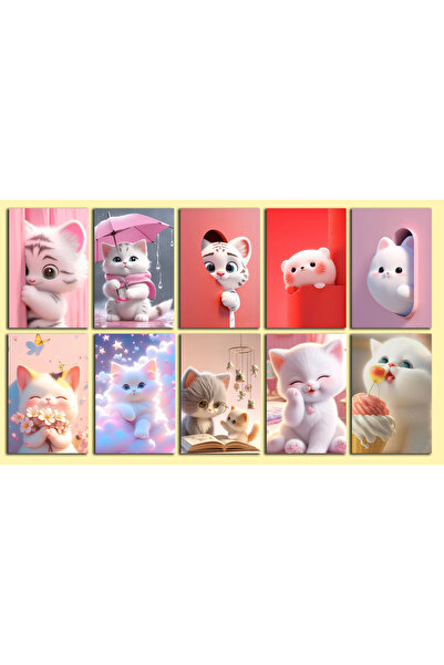 TELLGRAF مجموعة بطاقات بريدية تحت عنوان حيوانات لطيفة (10x15 سم 10 قطع)