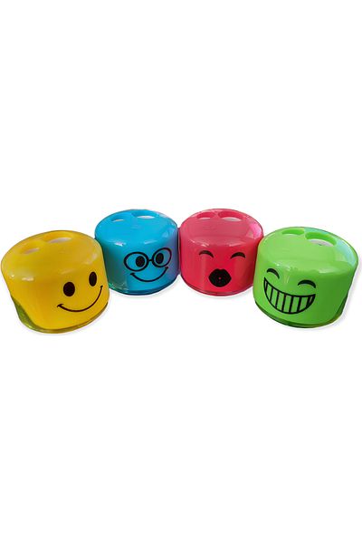 N'Pratik Double Blade Waste Tank Emoji Pencil Sharpener (1 Piece)
