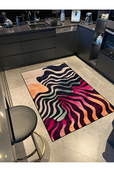 Rugs Modern Halı Συλλογή Παρισιού Πολύχρωμες Αφηρημένες Ριγέ Λωρίδες με Σχέδι...