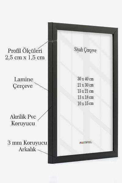 Postifull Cadru poster negru, cadru negru, cadru foto și perete, hol, bucătărie, cadru birou