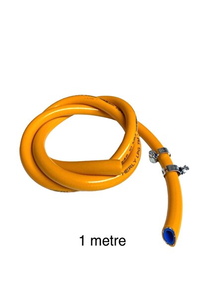 CAMPOUT tüp hortumu 1 metre , 10mm,   2 kelepçe , ev tüpü dedantör hortumu