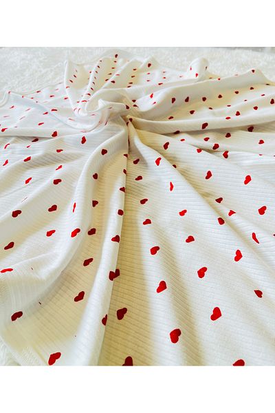 anne dokunuşu gibi KUZUM BEBE Ribbed Single Layer Heart Baby Swaddle Blanket