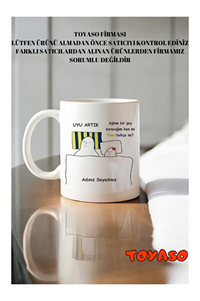 Toyaso Kişiye Özel Aşkım Ben mi Taraftar Kupa Bardak Hediye