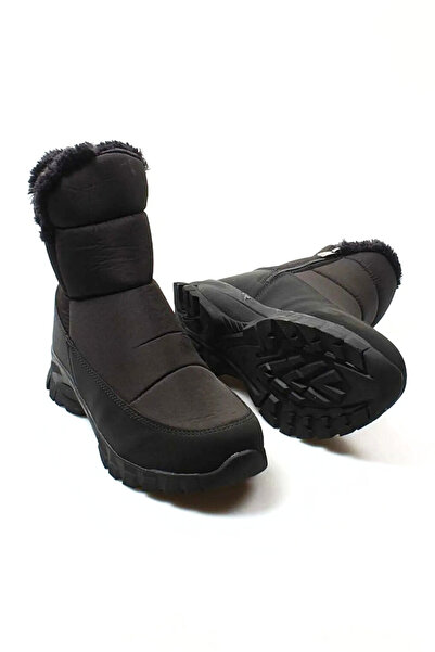Zerenyus Daily Thermal Non-Slip Sole Zippered Black Women's Snow Boots