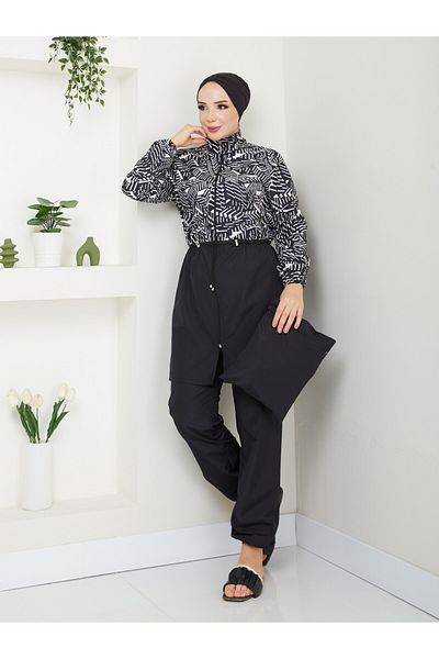 DLC Tekstil Μαγιό Hijab με μικτό σχέδιο και ελαστικό δώρο