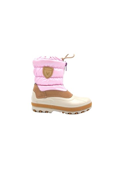 BUCKHEAD Buck 1157L Hally - Μπεζ παιδικές μπότες χιονιού με φερμουάρ μπροστά