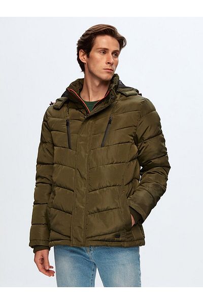 Ltb Hooded Green Puffer Jacket with Pockets