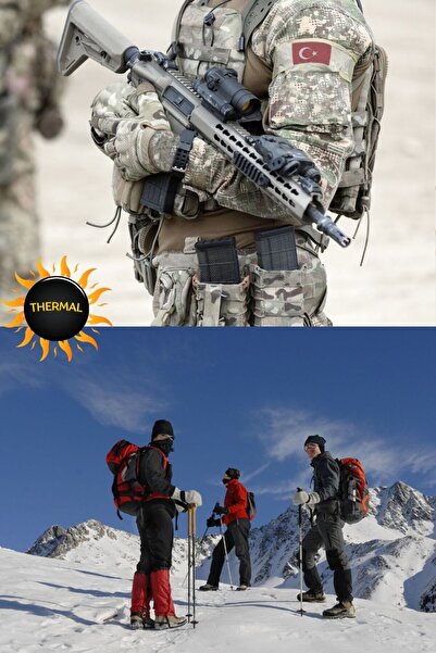 GARBEDİ Ανδρικό μαύρο θερμικό μπλουζάκι με μακρύ μανίκι