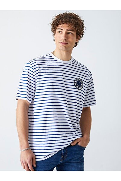 Ltb Striped Patched T-shirt
