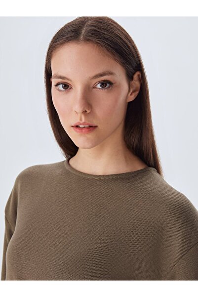 Ltb Round Neck Green Sweatshirt