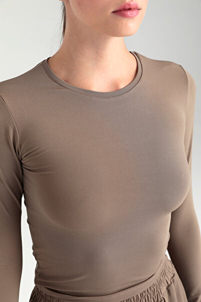 SHEISMONO Μπλούζα με στρογγυλή λαιμόκοψη Mink Soft Touch