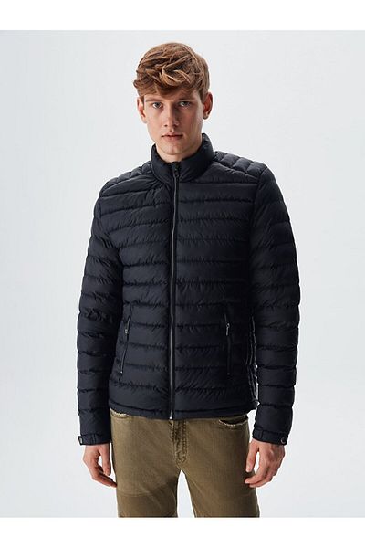 Ltb Puffer Κοντό Μαύρο Παλτό