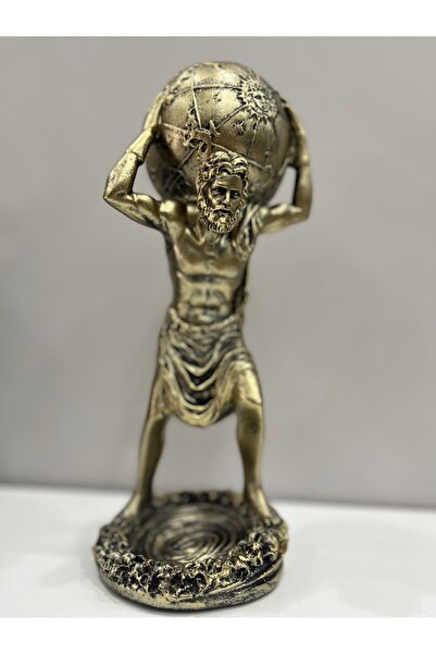 ADOR TASARIM Atlas Heykel Dünya Mitolojik Heykel 28 cm