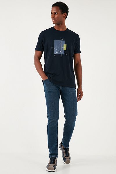 Buratti Férfi Slim Fit Stretch pamut farmernadrág - normál derék, csőszárú FARMER NADRÁG 3300S04TOKYO