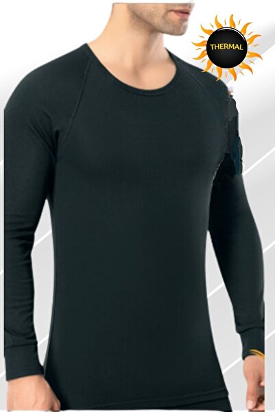 GARBEDİ Чоловічий чорний термобілизна з довгими рукавами