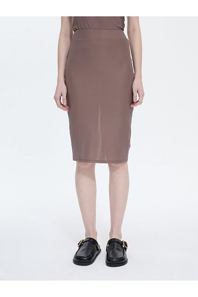 Ltb Purple Skirt with Ribbed Slits
