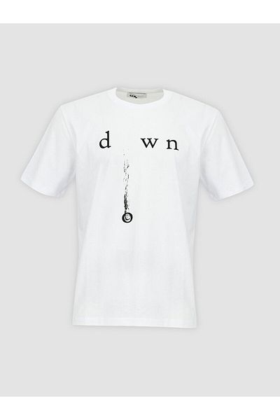 Ltb White Contrast Printed T-Shirt