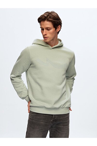 Ltb سويت شيرت أخضر بغطاء للرأس مع شعار