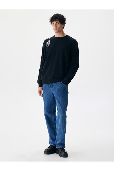 Ltb Black Sweatshirt with Slogan