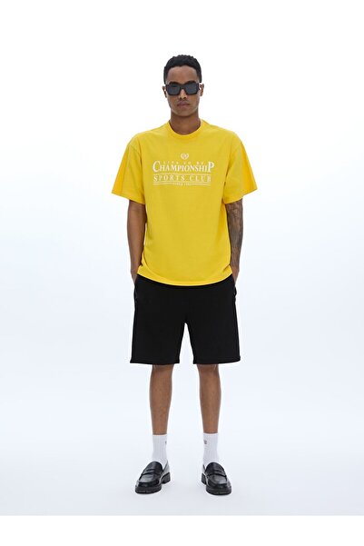 Ltb Slogan Short Sleeve Relaxed Fit Orange T-Shirt