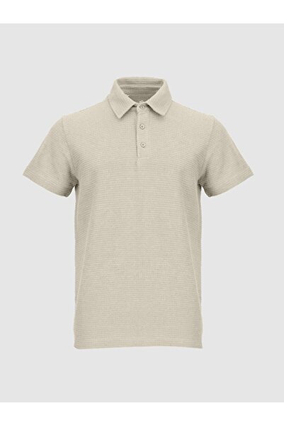 Ltb تي شيرت كريمي بياقة بولو