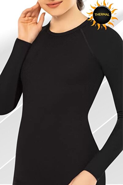 GARBEDİ Women's Black Thermal Body