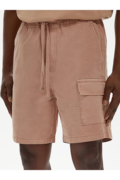 Ltb Gabardin Kargo Pembe Şort