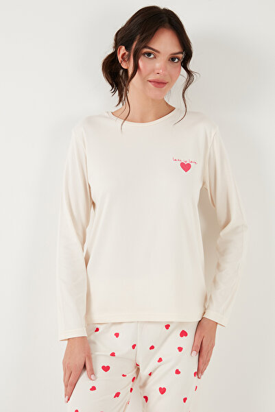 Lela Стреч Regular Fit - Піжамний комплект з еластичним поясом і коміром-стійкою 65714101