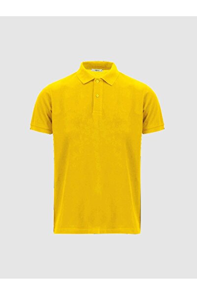 Ltb Polo Neck Basic Short Sleeve Regular Yellow T-Shirt