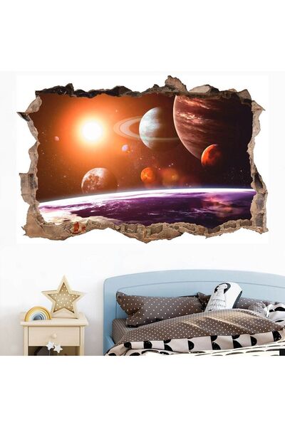 KanvasSepeti Planete Sunčevog sistema Full HD print 3D moderna zidna naljepnica