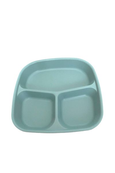 HOLLYHOME 1 Piece 3 Compartment Plastic Breakfast Plate - Picnic Camping Cookie Food Serving Plate Table