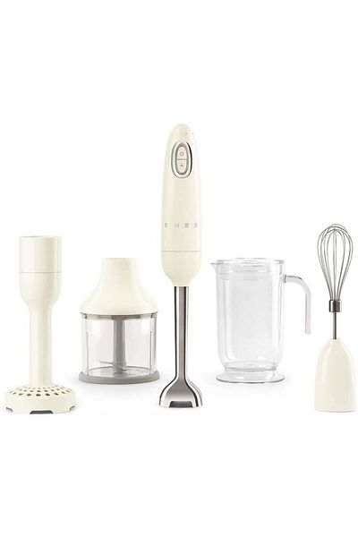 SMEG مجموعة خلاط يدوي كريمي من طراز الخمسينيات Hbf22creu