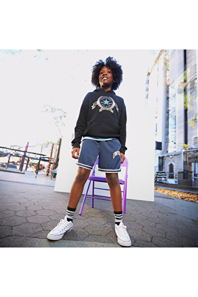 Converse Cnvb Rec Club Ft Sleeve Stripe Çocuk Siyah Hoodie