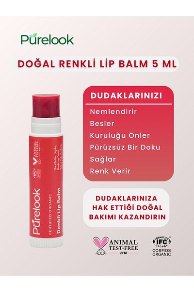 purelook Colored Lip Balm 5ml (Organic)Lipbalm Stick