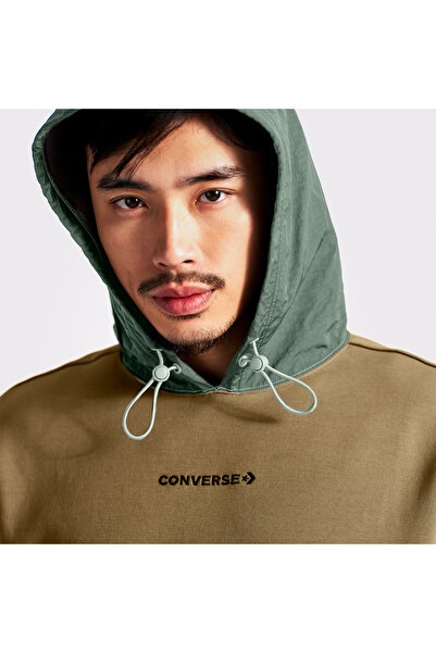 Converse Wordmark Erkek Hardal/Yeşil Hoodie