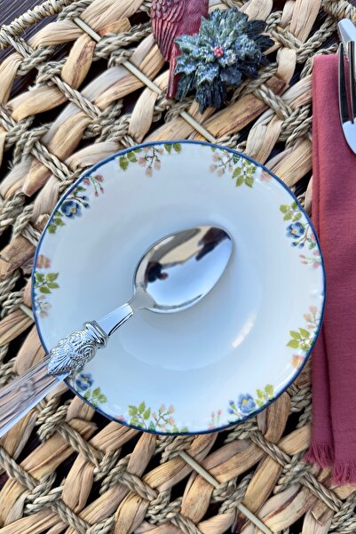 porselenden Rosalinda 6-Piece Premium Porcelain Soup Bowl - Special Design, Pink Flower Pattern