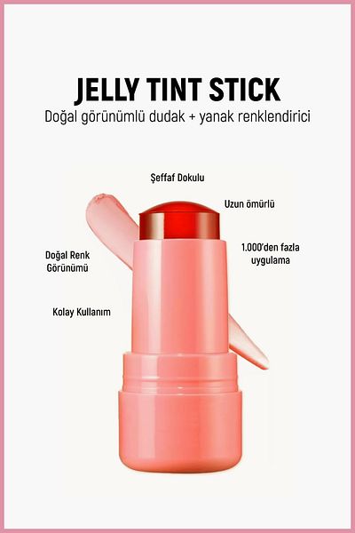 GXMPRO Natural Look Lip and Cheek Tint Blush - Jelly Tint Lip + Cheek Blush Stain