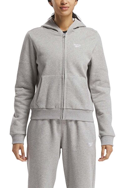 Reebok Ri Sl Fleece Fz Gray Women's Tracksuit Top