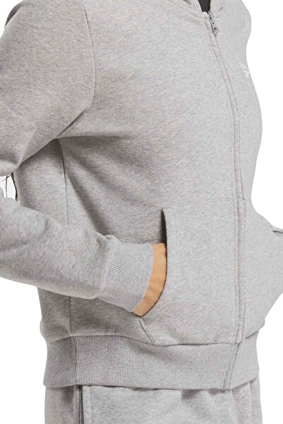 Reebok Ri Sl Fleece Fz Gray Women's Tracksuit Top