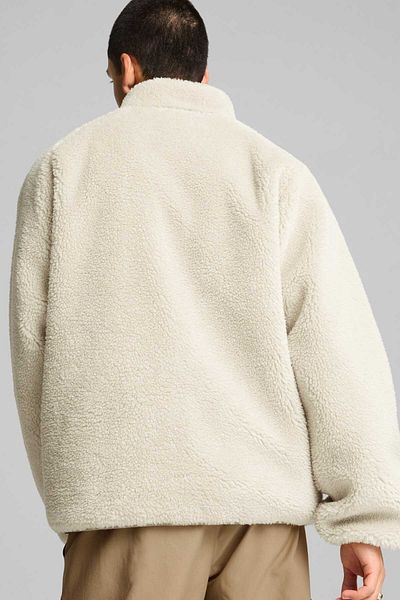 Puma Αναστρέψιμο Sherpa Jacket Λευκό Ανδρικό Μπουφάν