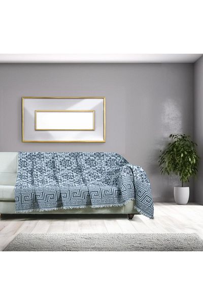 Rell Home 100% Cotton Luxury Non-Slip Sofa Cover| Sofa Shawl| Multi-Purpose Cover