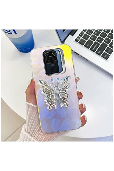 Pro Aksesuar Xiaomi Redmi Note 9 Uyumlu Kılıf Zebana Standlı Kelebek Silikon ...