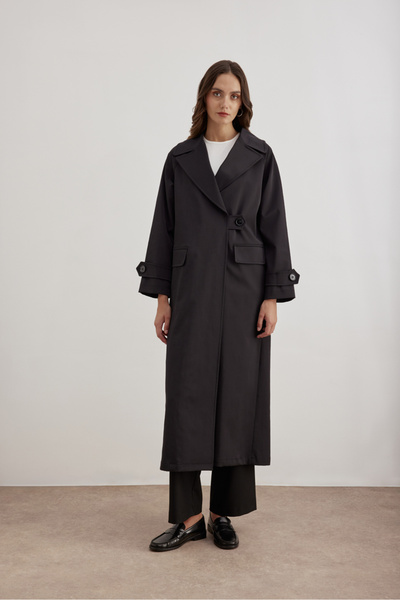 Aker 7177111 Tek Düğmeli Pardösü