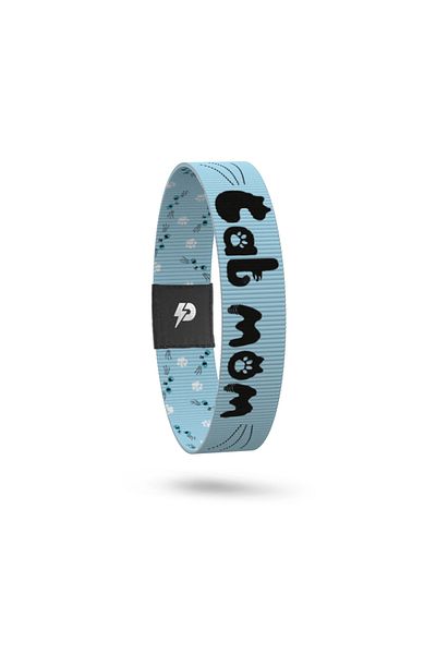 SPIQE Cat Mom - Reversible Unisex Elastic Printed Bracelet and Reminder Card
